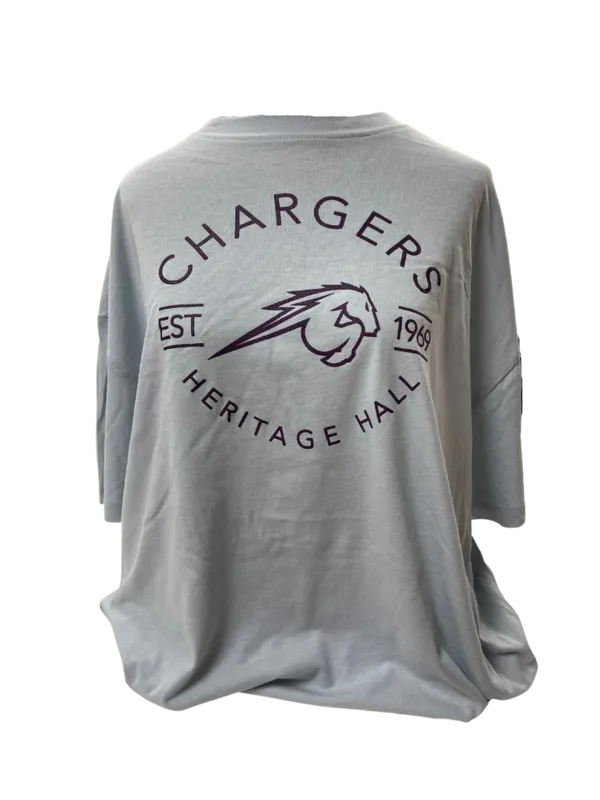 ** Women's Oversized T-Shirt Arch Chargers w/ Horse Estb.1969