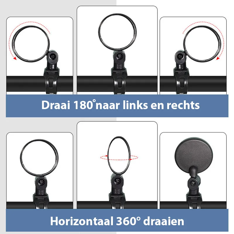 (1 1 GRATIS) Rearview Mirror™ | Veilige 360° achteruitkijkspiegel voor fietsers en bromfietsers