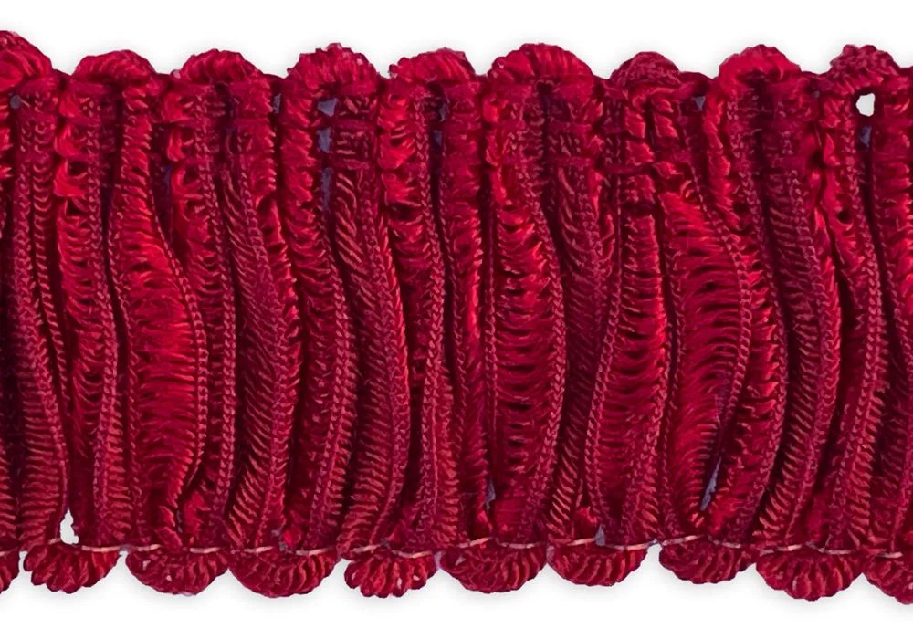 1 1/2" Garnet Fire Open-Weave Trim (Made in France)