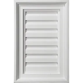 12'W x 19'H Rectangle Urethane Gable Vent Louver, Functional