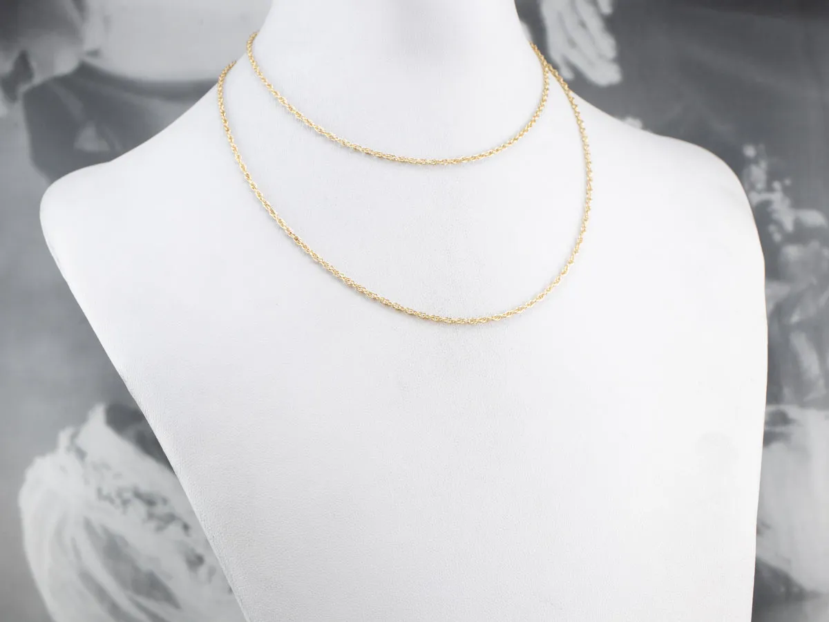 14K Gold Rope Chain Necklace