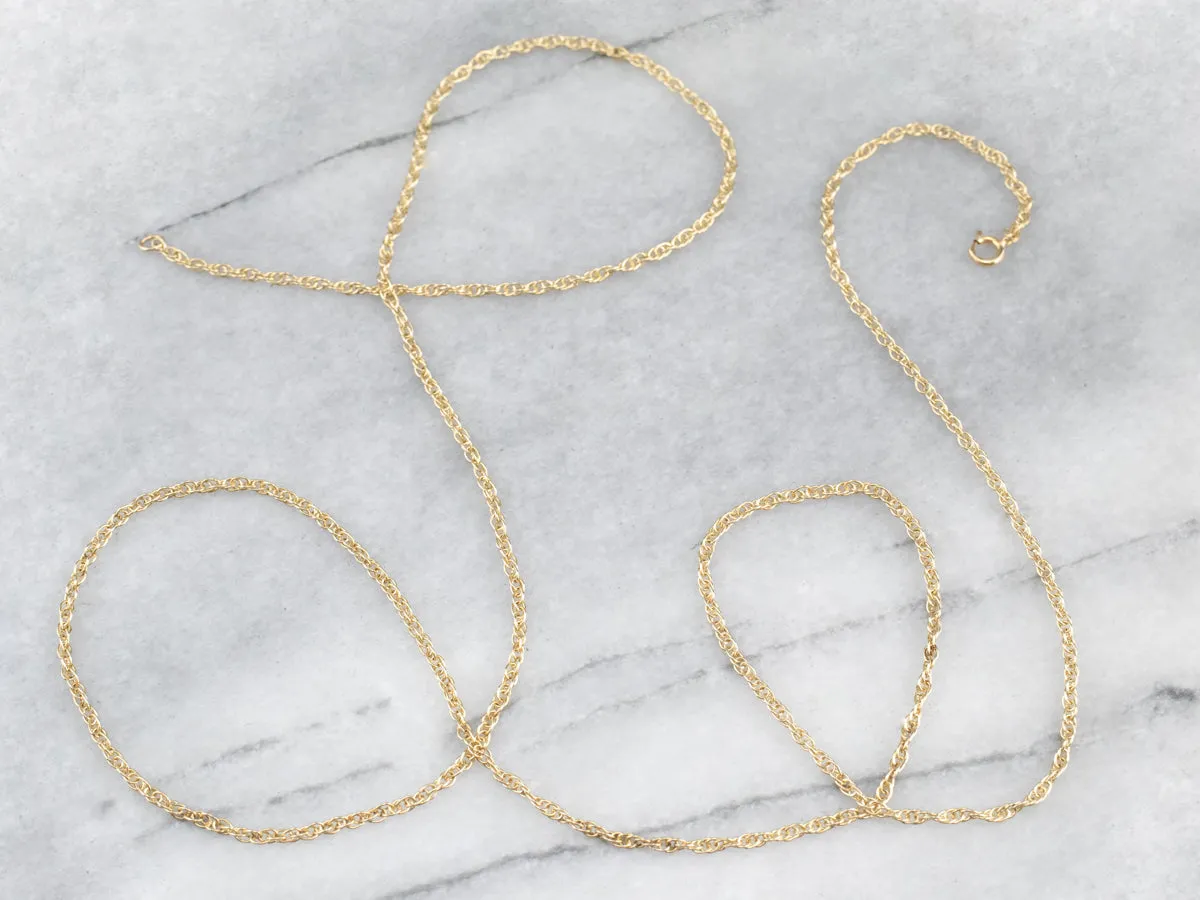 14K Gold Rope Chain Necklace