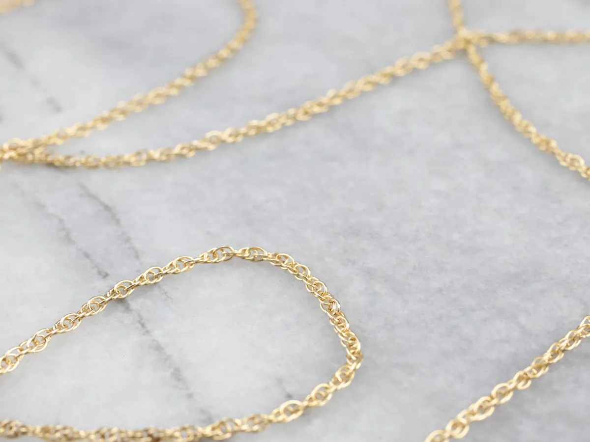 14K Gold Rope Chain Necklace