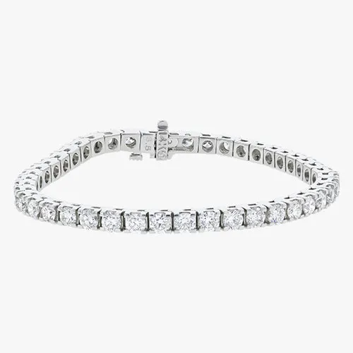 14K H-I/SI 7 Carat Diamond Tennis Bracelet