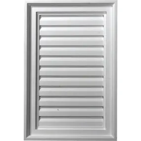 16'W x 18'H Rectangle Urethane Gable Vent Louver, Non-Functional