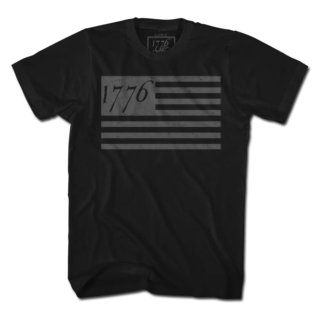 1776 Flag Tee - Blacked Out (LIMITED)