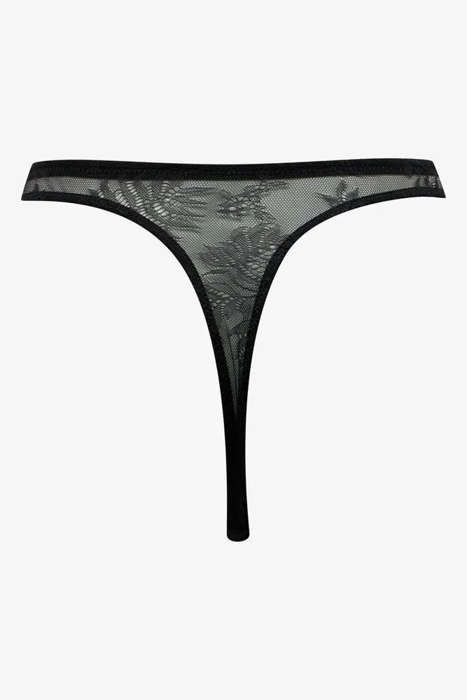 2 Pack Texture Thong Black & Grey