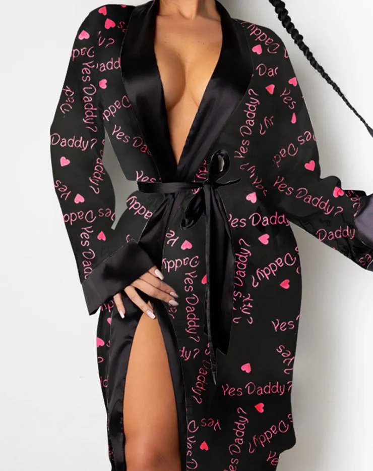 2023 Homewear Loungewear Sleepwear Lingerie Luxury Long Bath Women Lounge Wear Money Robe Silk Satin Robe Pajamas For Woman