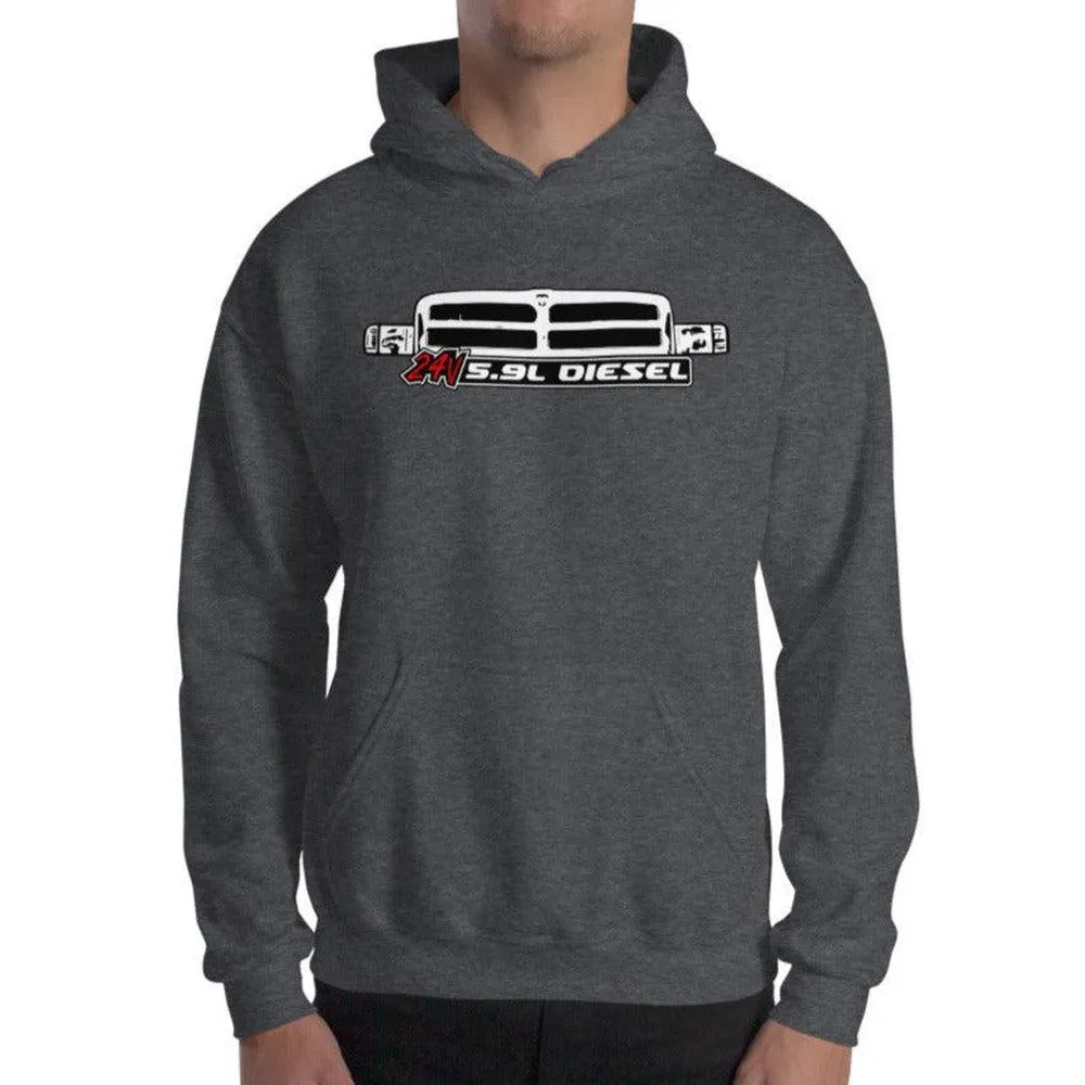 24v 5.9 Diesel Engine Hoodie 2nd Gen Ram Grille Sweatshirt