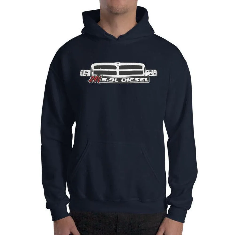 24v 5.9 Diesel Engine Hoodie 2nd Gen Ram Grille Sweatshirt