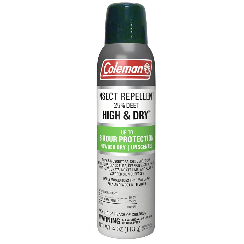 25% DEET High & Dry Insect Repellent - 4oz Aerosol