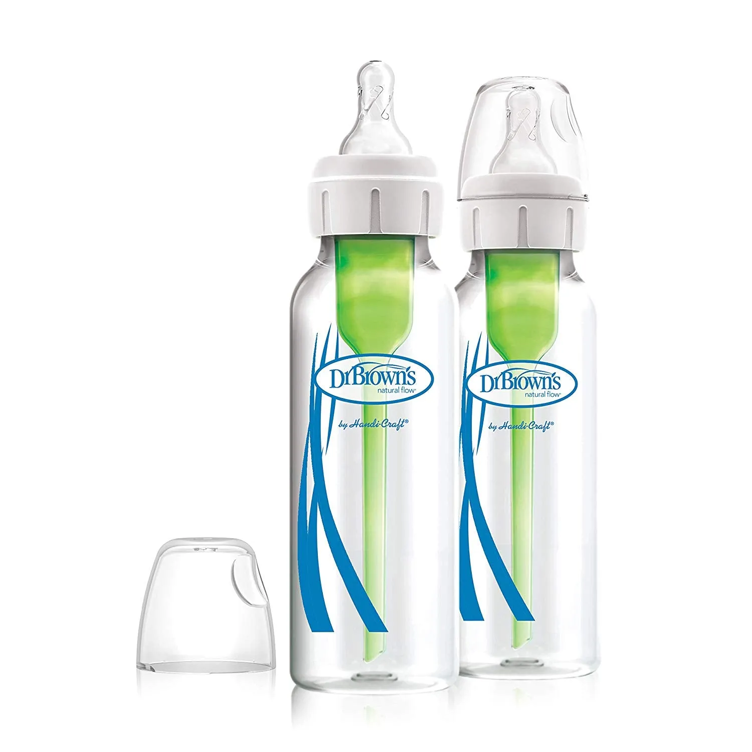 8oz Options  Glass Narrow Bottles - 2 Pack