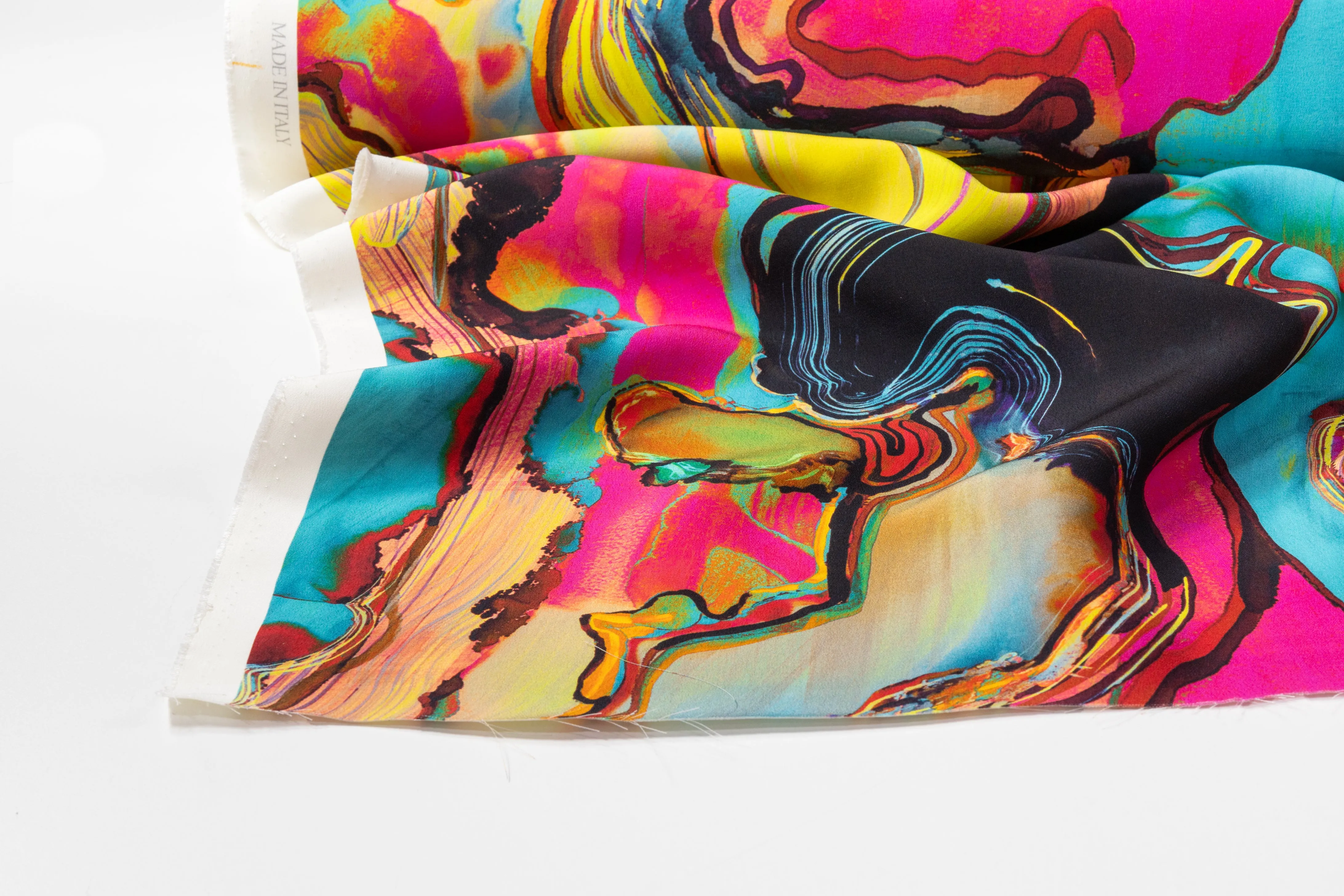 Abstract Italian 6-Ply Silk Crepe - Multicolor