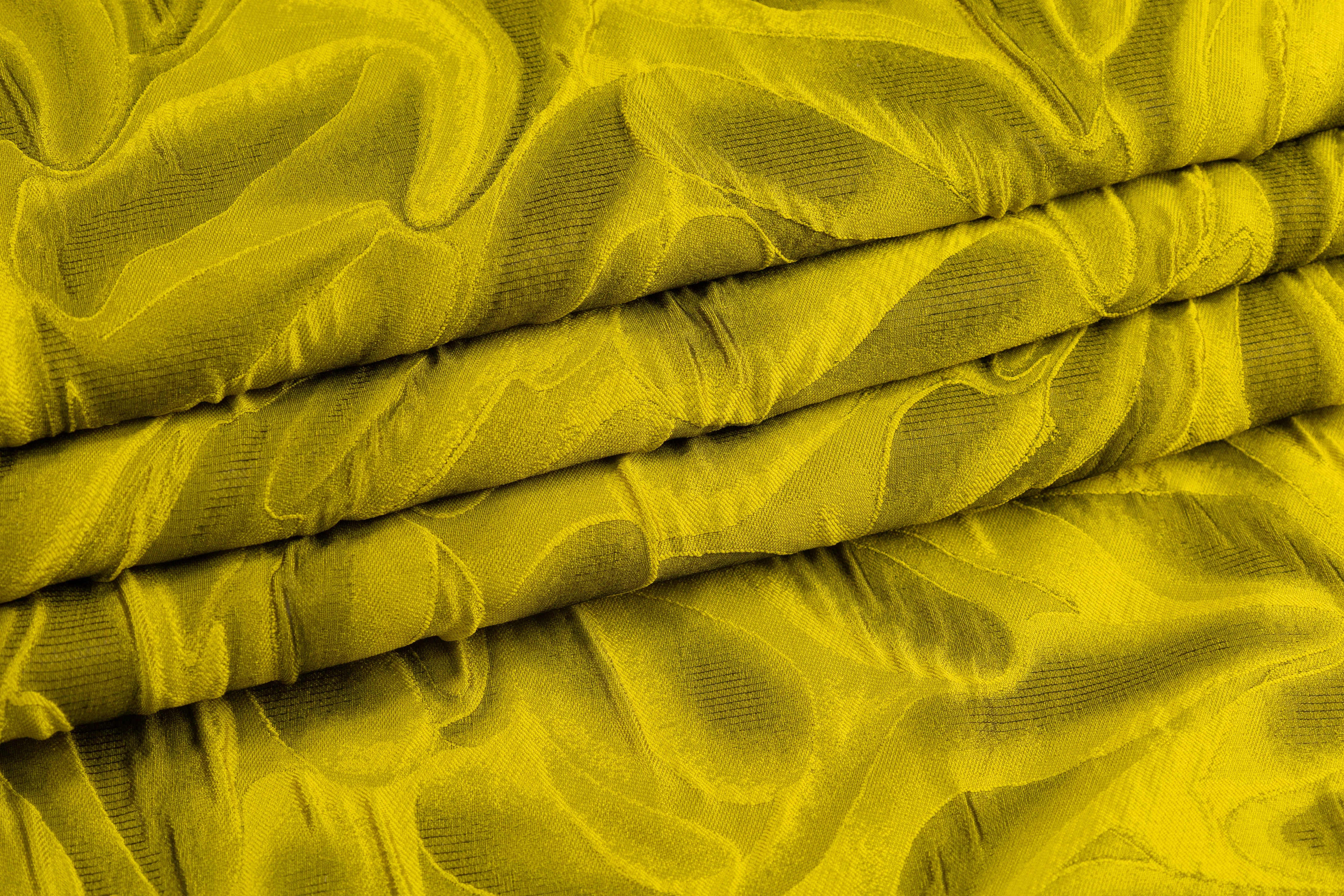 Abstract Italian Cloqué Brocade - Yellow