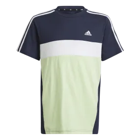 adidas 3 Stripe TIB Tee - Boys - Legend Ink/Semi Green Spark/White