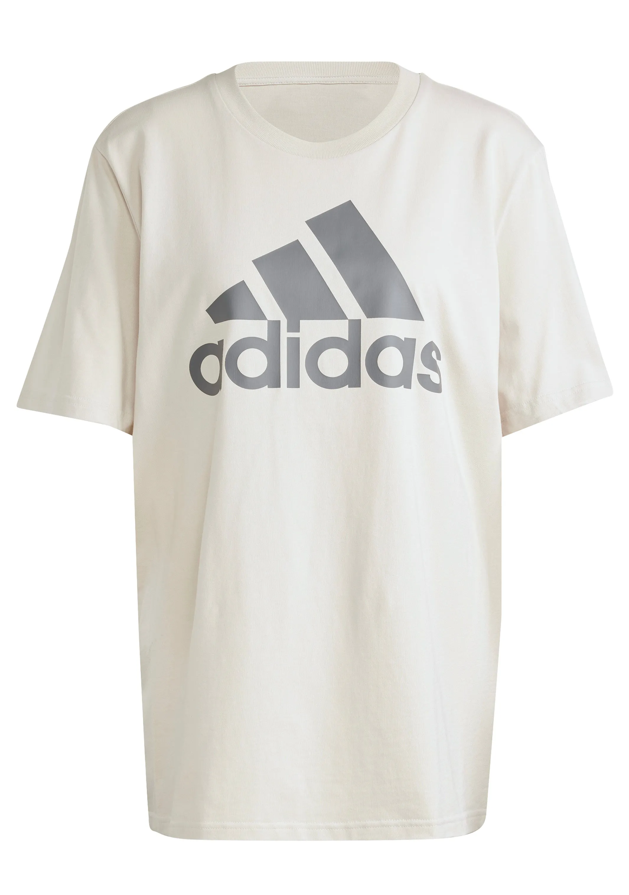 Adidas Men's Essentials Single Jersey Big Logo Tee Beige <br> IX0139