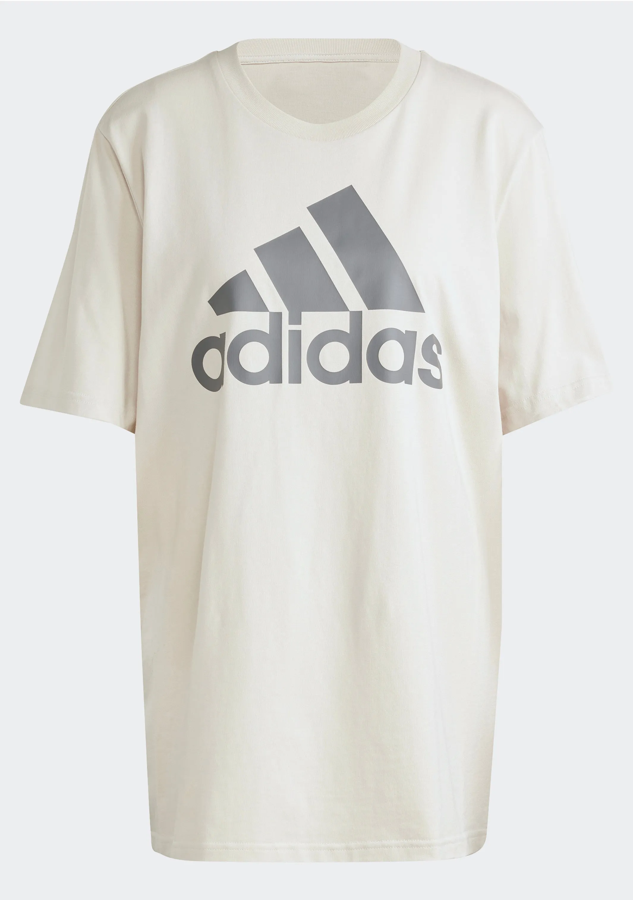 Adidas Men's Essentials Single Jersey Big Logo Tee Beige <br> IX0139