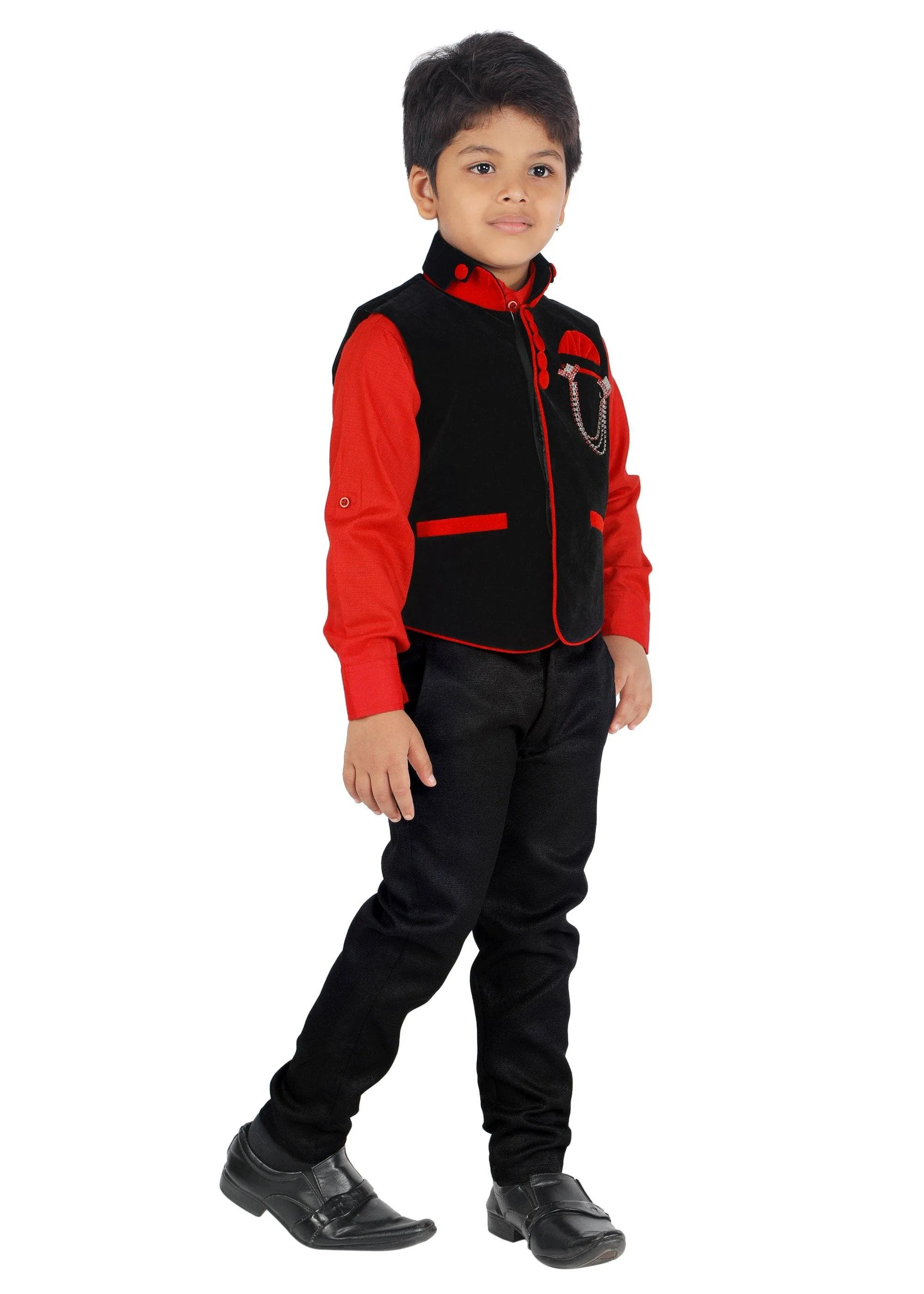 Ahhaaaa Kids Waistcoat Suit Set Indian Dress for Boys