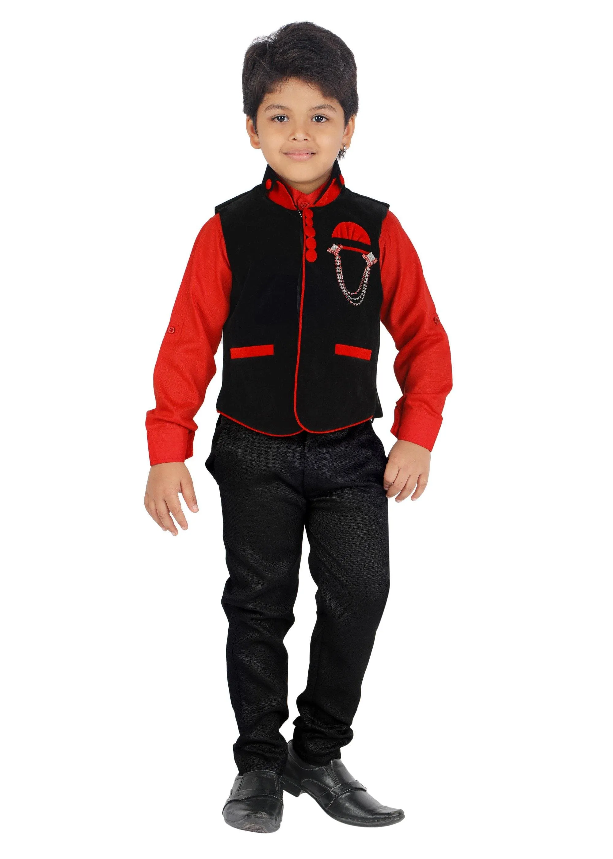 Ahhaaaa Kids Waistcoat Suit Set Indian Dress for Boys