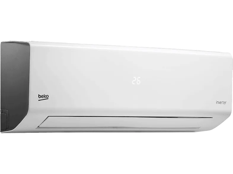 Aire acondicionado Split 1 x 1 - Beko BEHPI 090/ BEHPI 091, 2322 fg/h frío, 2.4 kW calor, Modo noche, Temporizador 24h, Wifi, Blanco