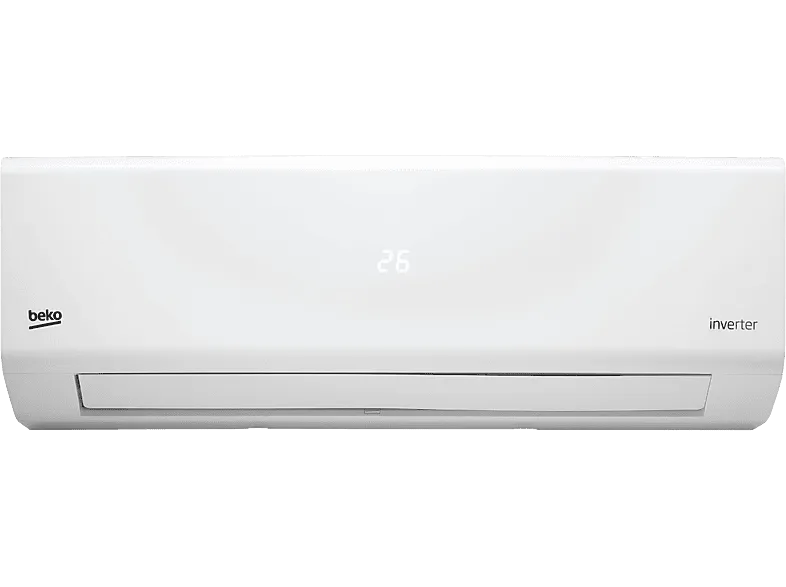 Aire acondicionado Split 1 x 1 - Beko BEHPI 090/ BEHPI 091, 2322 fg/h frío, 2.4 kW calor, Modo noche, Temporizador 24h, Wifi, Blanco