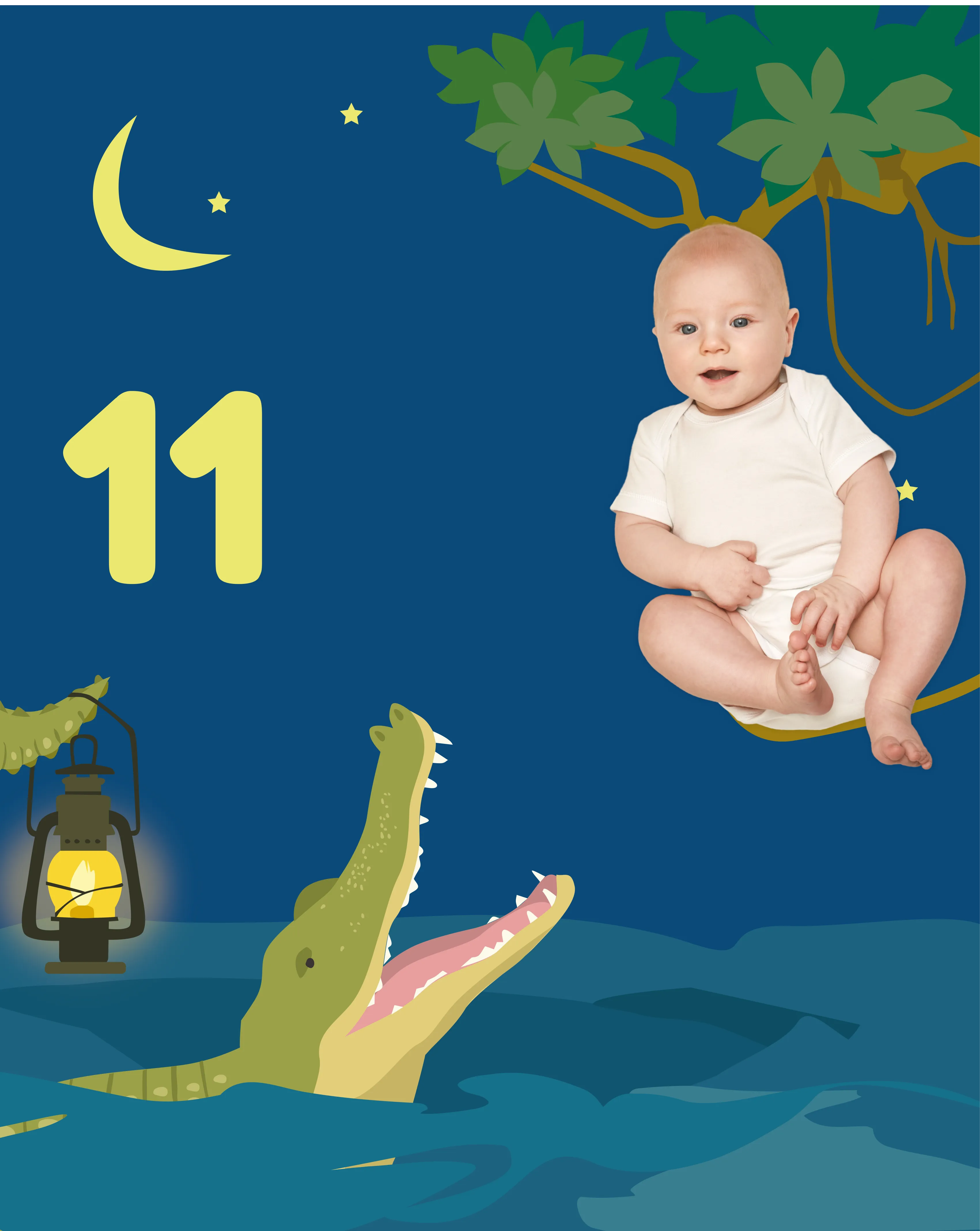 Alligator Baby Photo Backdrop Background Swamp Adventure Monthly Pictures Milestone Backdrop