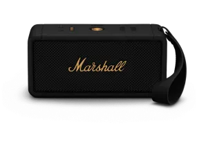 Altavoz inalámbrico - Marshall Middleton  Black and Brass, 15 W, Bluetooth 5.1, Autonomía 20 h, Negro