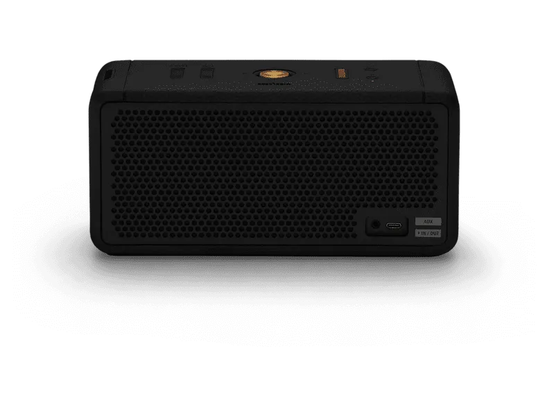 Altavoz inalámbrico - Marshall Middleton  Black and Brass, 15 W, Bluetooth 5.1, Autonomía 20 h, Negro