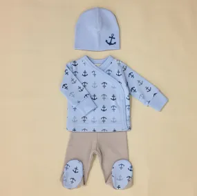 Anchor Layette Set Long Sleeve