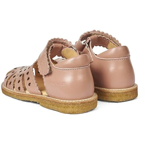 Angulus Begyndersandal M. Velcrolukning Dark Peach