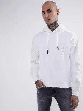 Antony Morato Men Cream-Coloured Hooded Sweatshirt