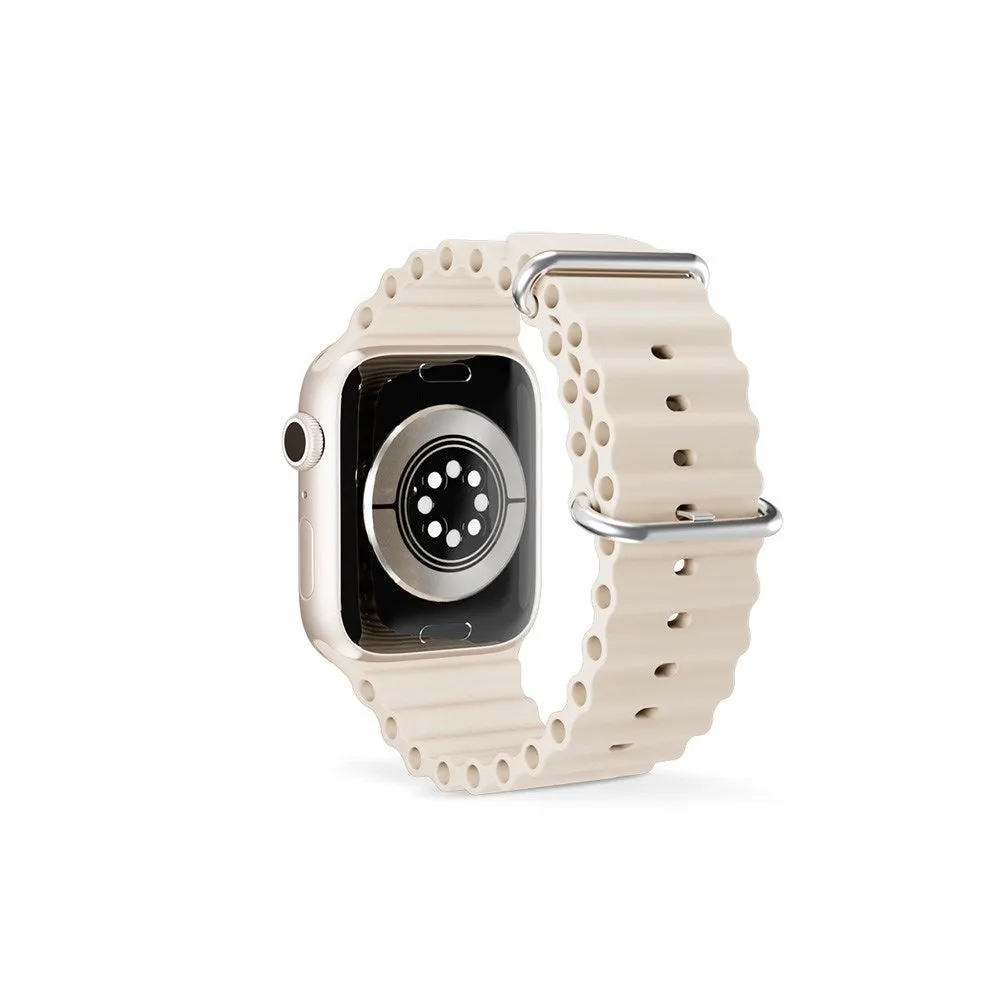 Apple Watch (42/44/SE/45/49mm) Epico Ocean Silikone Rem - Cremehvid