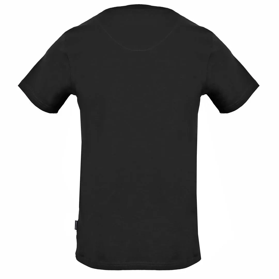 Aquascutum Circle Aldis Logo Black T Shirt