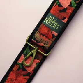 Artisan Redd Sable Black Retro Embroidered  Shoulder Strap