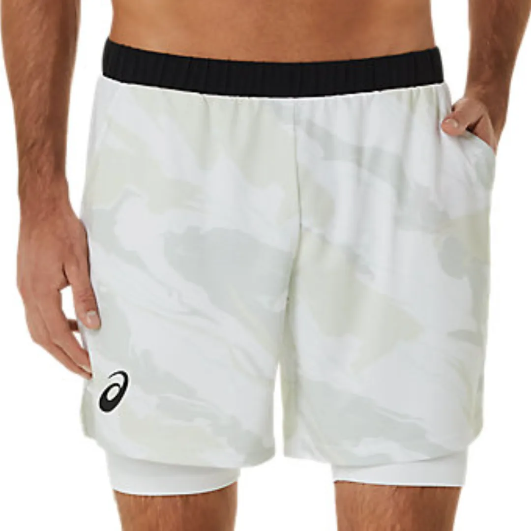 Asics Match Graphic 7 Inch Men Short - Brilliant White