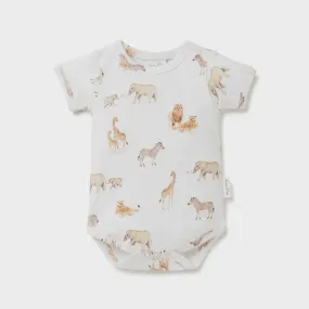 Aster & Oak Savanna AOP Onesie - White