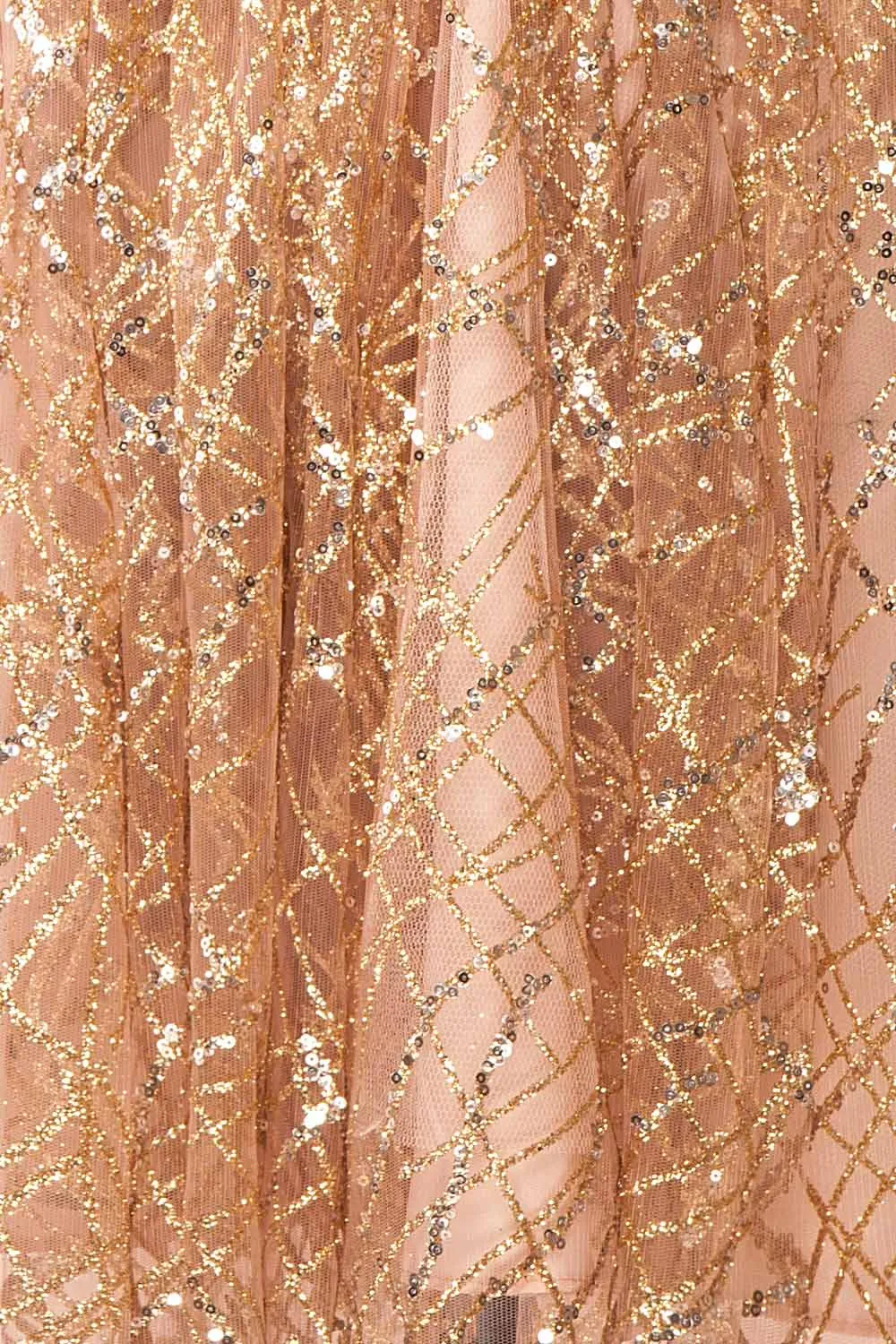 Astral Rose Gold | Short A-Line Sequin Dress