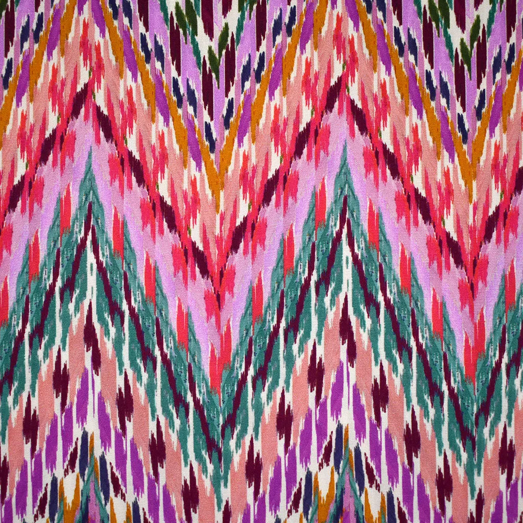 Atelier Jupe Colorful Abstract Chevron Rayon Multi