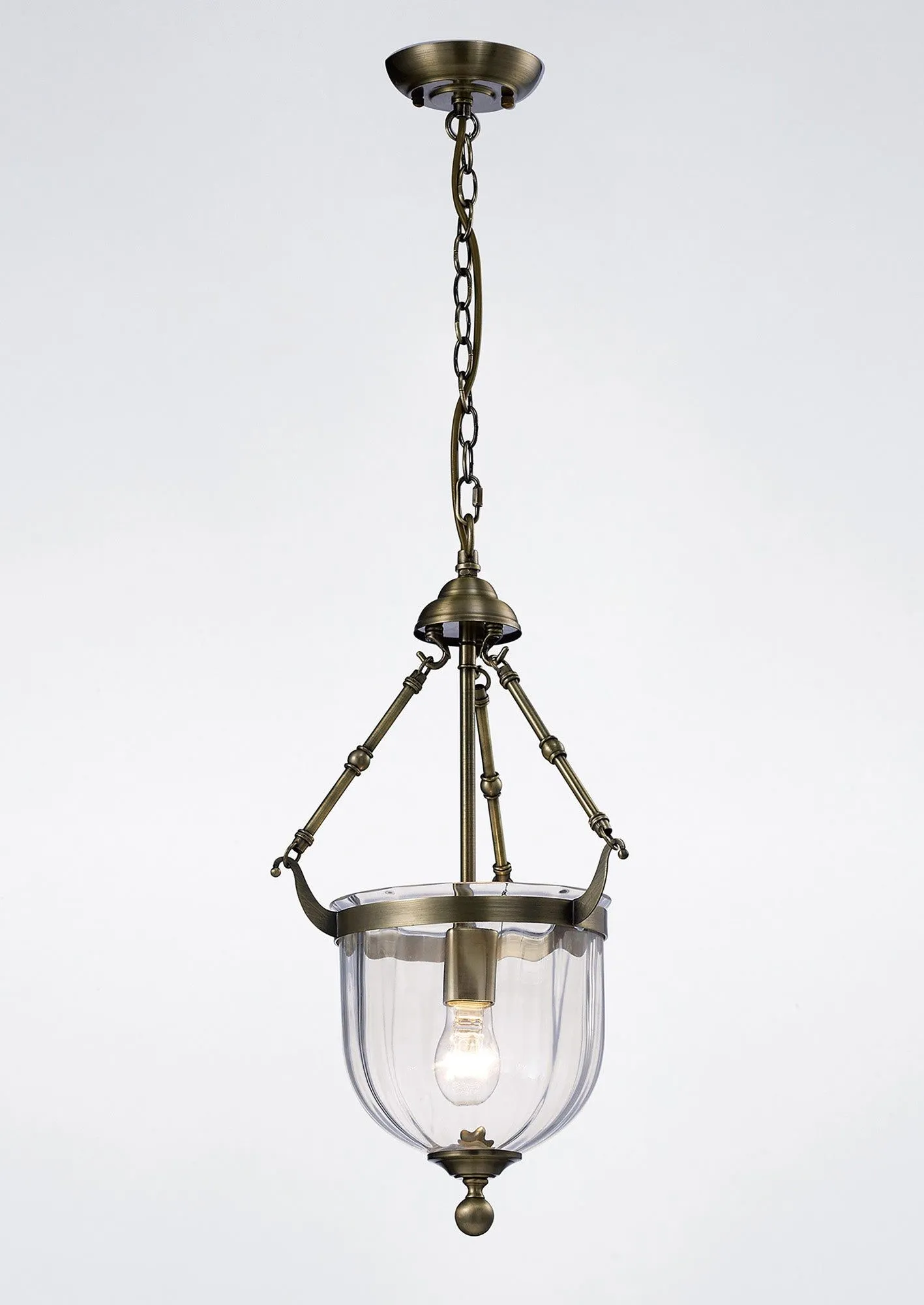 Aubrey Pendant 1/3 Light Polished Chrome/Antique Brass-Finish