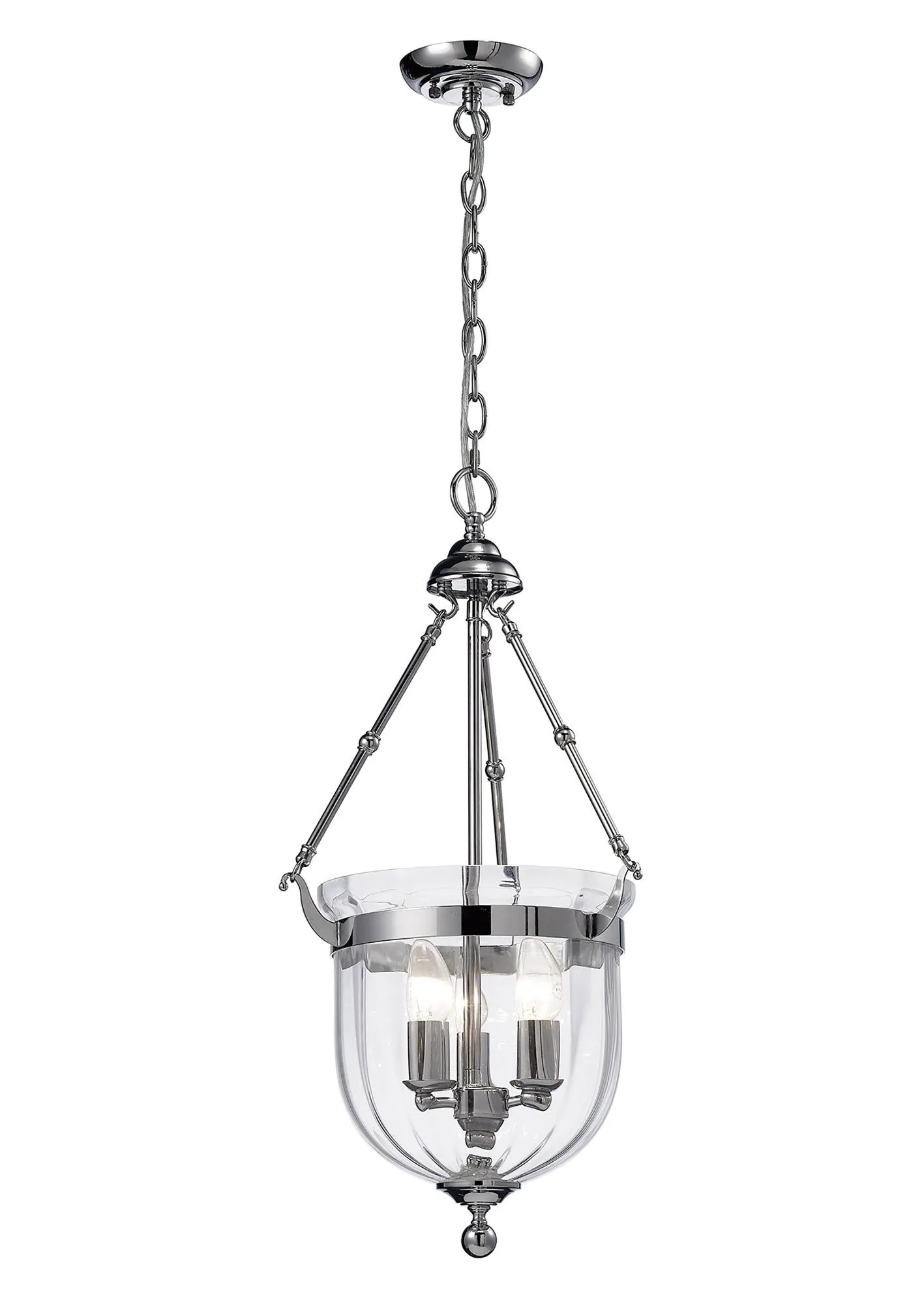 Aubrey Pendant 1/3 Light Polished Chrome/Antique Brass-Finish