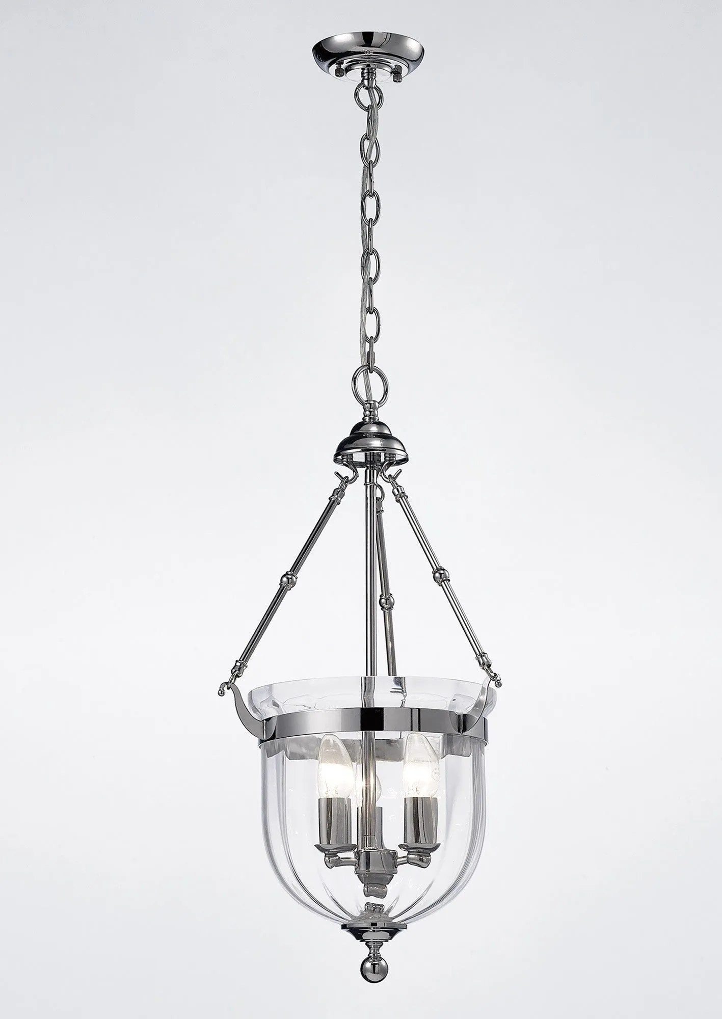 Aubrey Pendant 1/3 Light Polished Chrome/Antique Brass-Finish