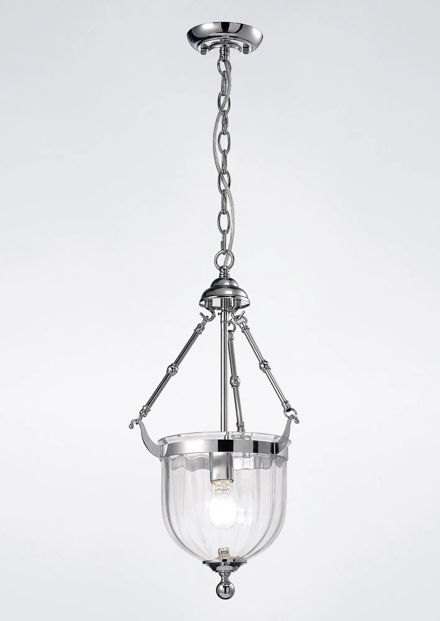 Aubrey Pendant 1/3 Light Polished Chrome/Antique Brass-Finish