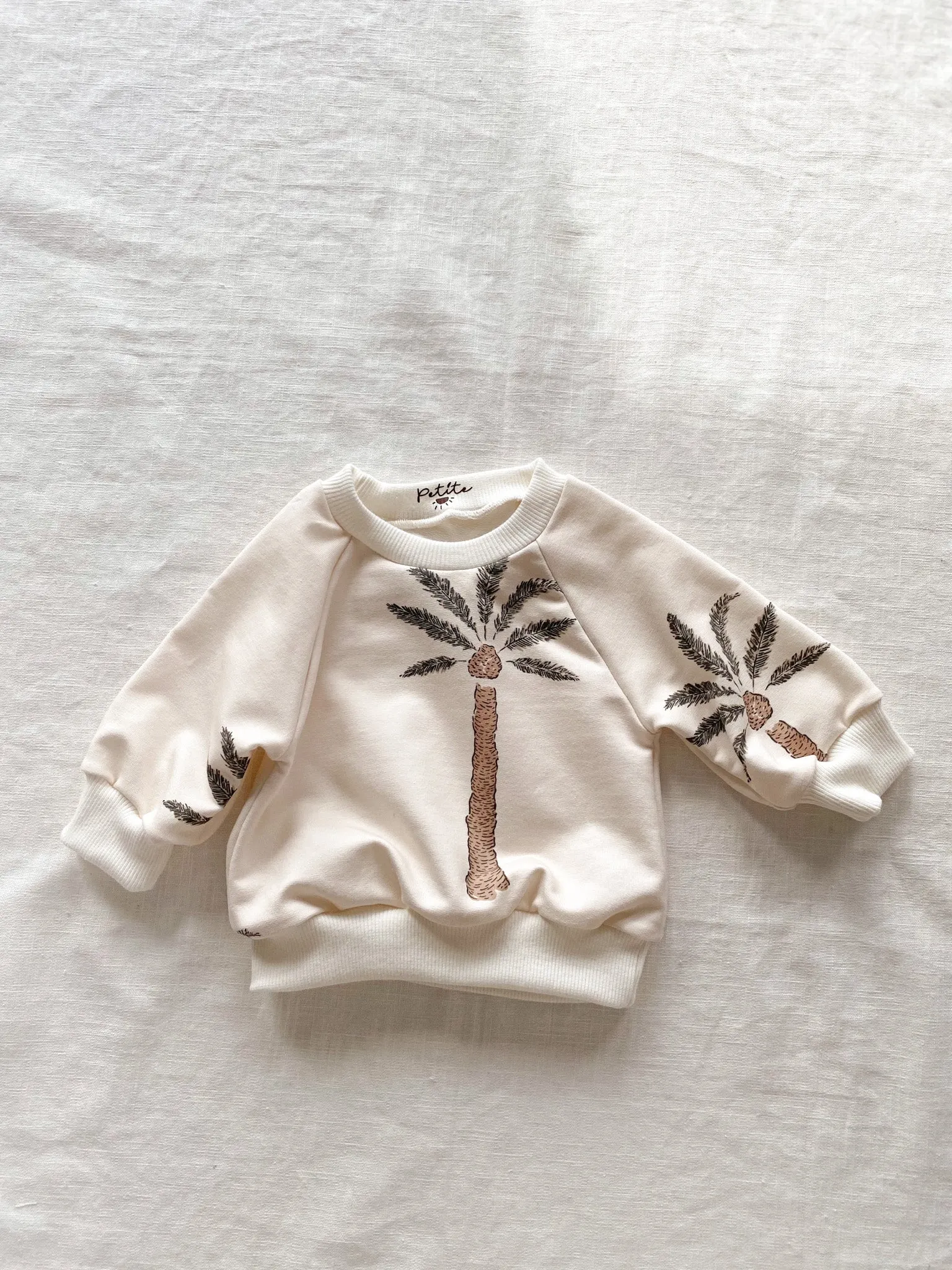 Baby cotton sweatshirt / big palms