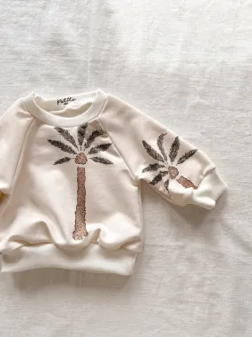 Baby cotton sweatshirt / big palms