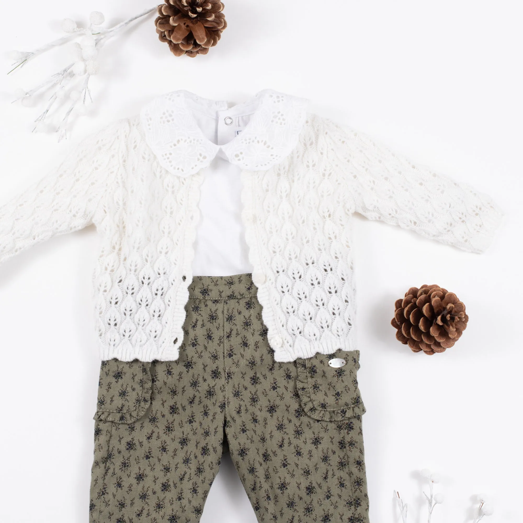 Baby Openwork Knit Cardigan