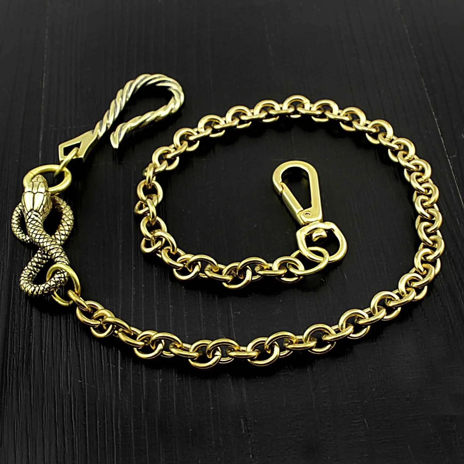 Badass Gold Snake Long Biker Wallet Chain Pants Chain Wallet Chain For Men