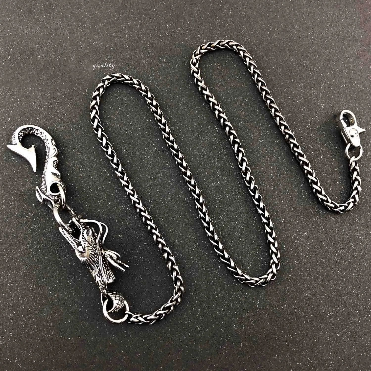 Badass Silver Dragon Mens Wallet Chain jeans chain jean chain Fashion Pants Chain For Men