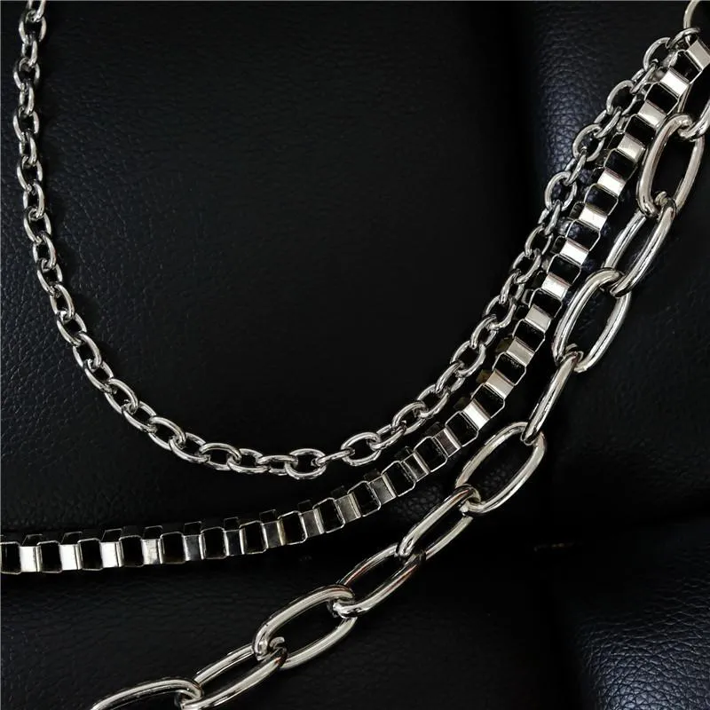 Badass Silver Punk Sword Triple Biker Pants Chain Wallet Chain For Men