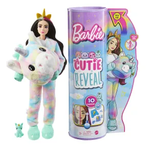 Barbie Doll Cutie Reveal Unicorn Plush Costume Doll With Pet, Color Change