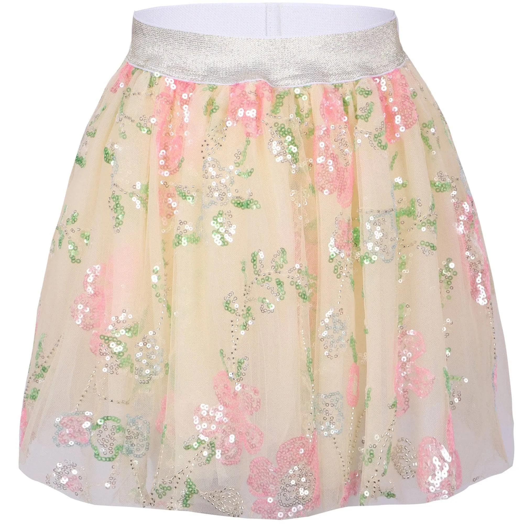 Beaded Floral Tutu Skirt